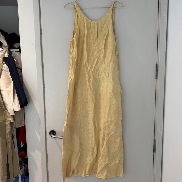 Massimo Dutti yellow linen maxi dress - Picture 2 of 6